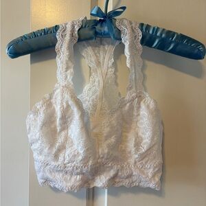 Felina White and Purple Lace Bralette - set of 2